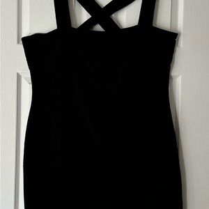 Womens Bar 111 Black Dress with Criss Cross Straps Size XXL